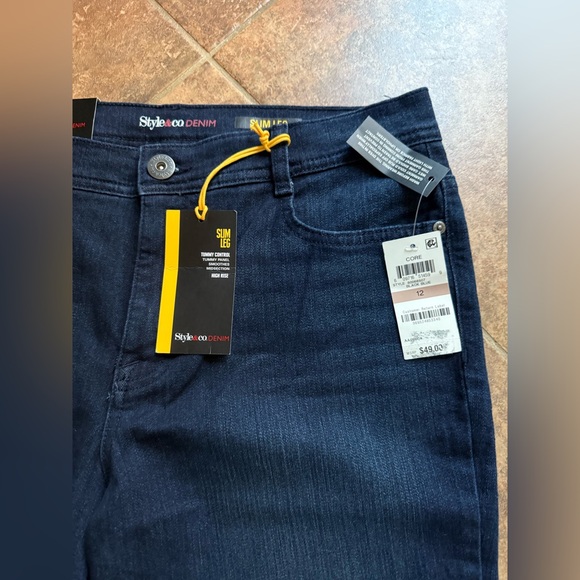 Style & Co. Denim Dark Blue Slim Leg Jeans - Picture 2 of 5
